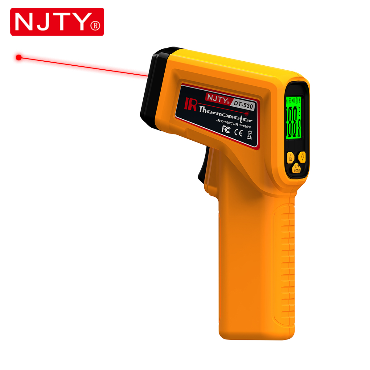 Industrial Laser Thermometer Gun - NJTY Termometer Inframerah Laser Pistol Suhu