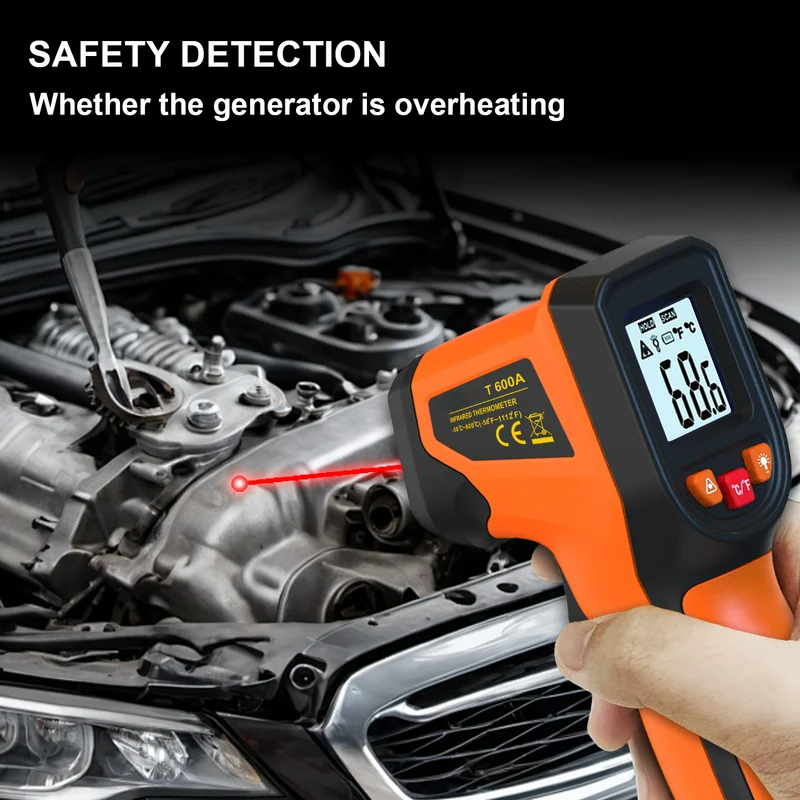 Industrial Laser Thermometer Gun - T600 T600A Termometer Inframerah Sensor Suhu