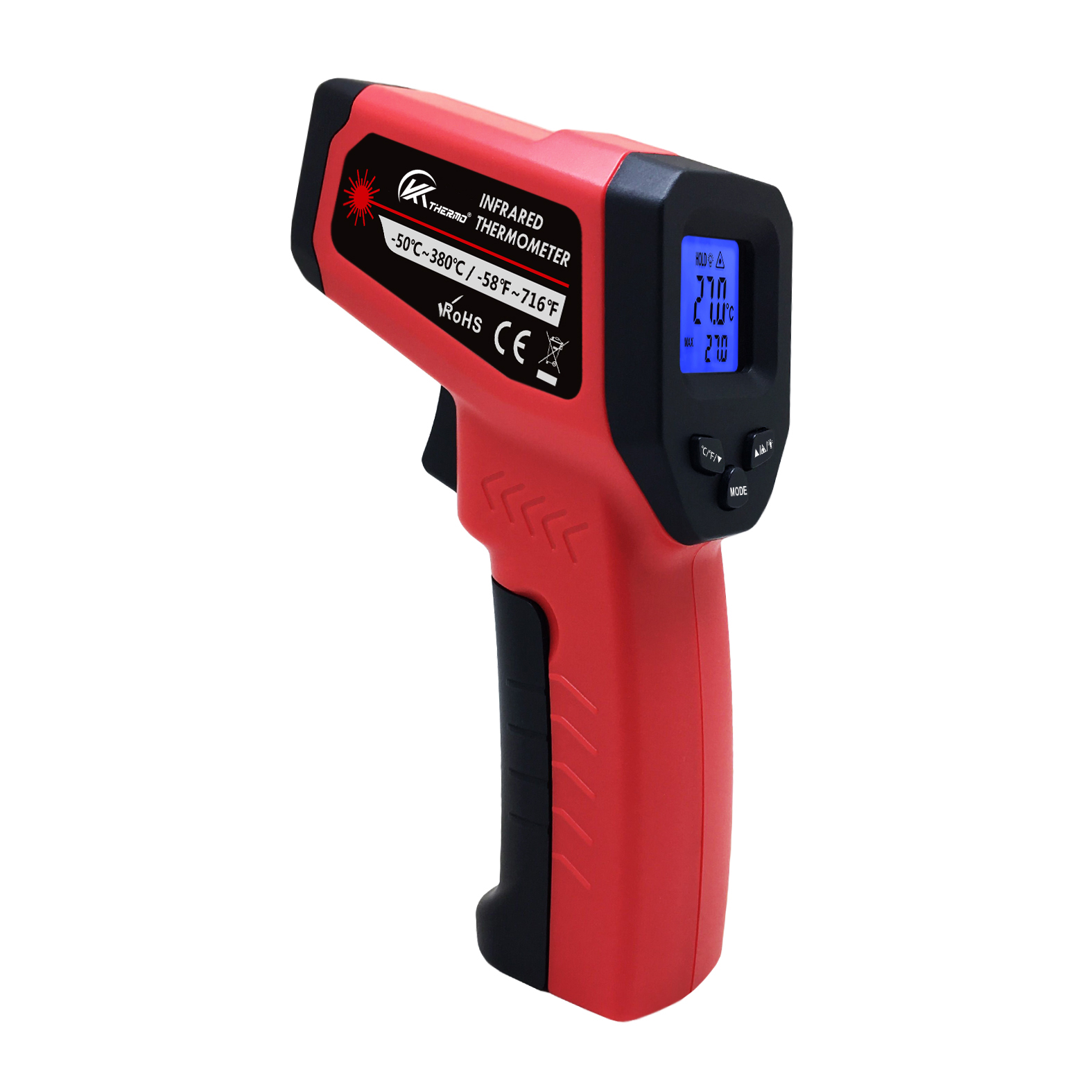 Industrial Laser Thermometer - Termometer elektronik industri LCD, pengukur suhu