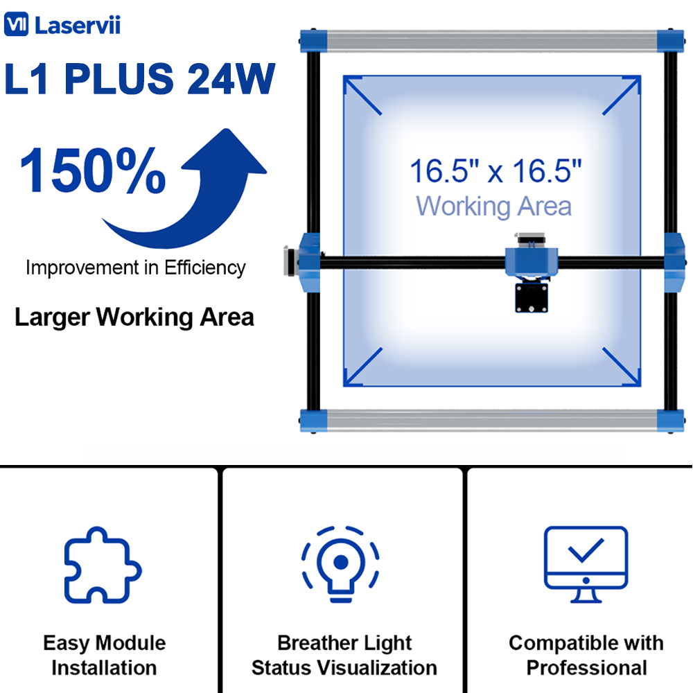 Fiber Laser Cutting Machine - Laservii L1 PLUS 24W Mesin Pengukir