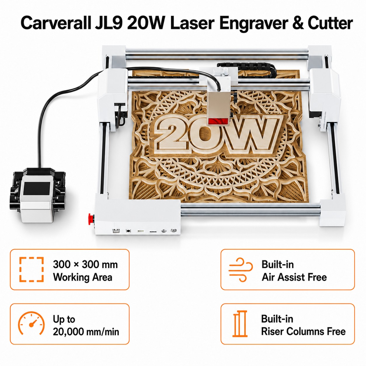 Fiber Laser Cutting Machine - Carverall JL9 20W Mesin Pengukir dan