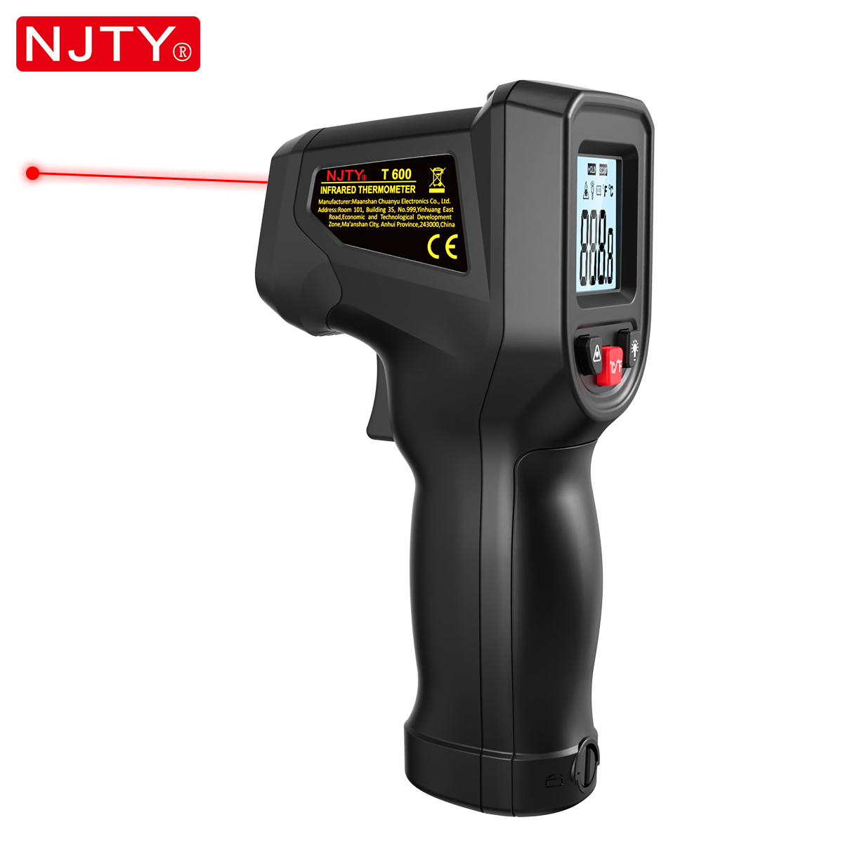 Industrial Laser Thermometer - Termometer Inframerah NJTY T600 Tanpa Kontak