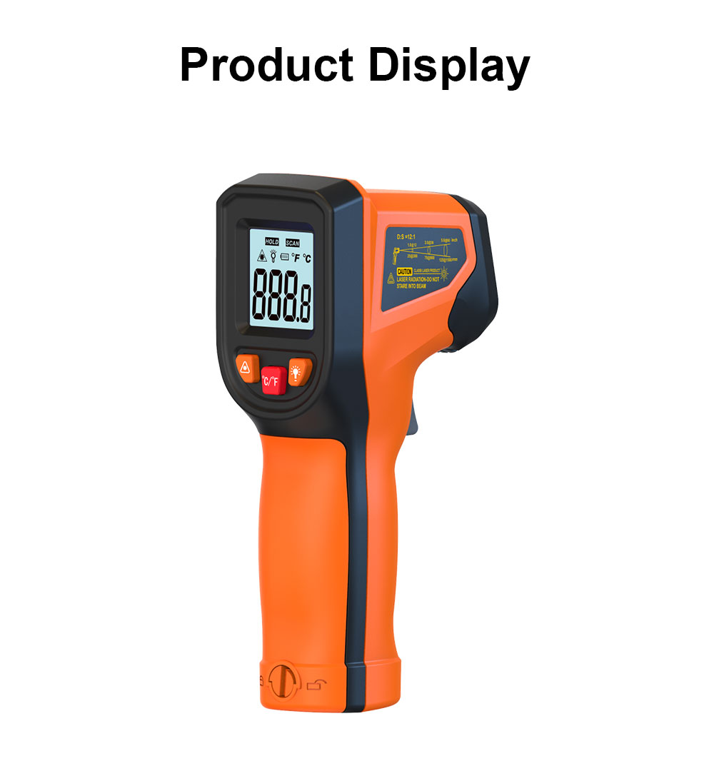 Industrial Laser Thermometer Gun - T600 T600A Termometer Inframerah Digital (-50