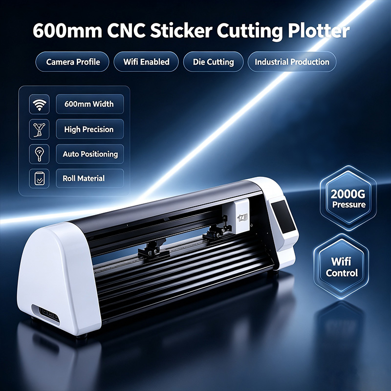 Industrial Laser - Mesin Pemotong Stiker Laser CNC 600mm,