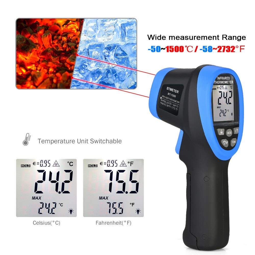 Termometer Laser suhu inframer - Industrial Laser Thermometer Gun ulasan dan harga