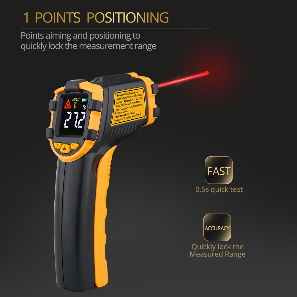 LCD Laser Meter Termometer Inf - Industrial Laser Thermometer ulasan dan harga
