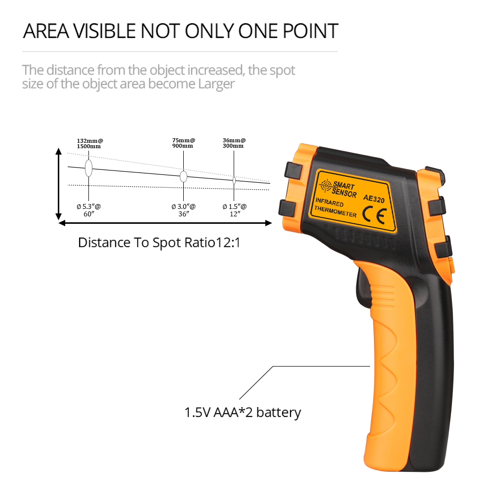 LCD Laser Meter Termometer Inf - Industrial Laser Thermometer ulasan dan harga