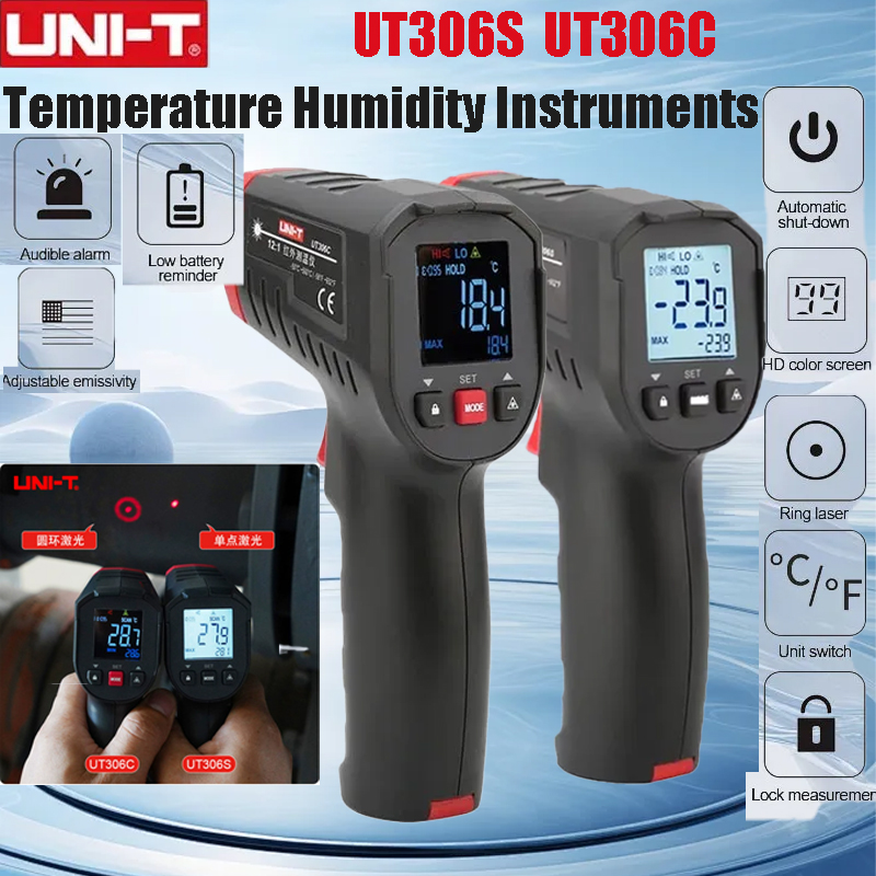 Termometer Digital UNI-T UT306 - Industrial Laser Thermometer Gun ulasan dan harga