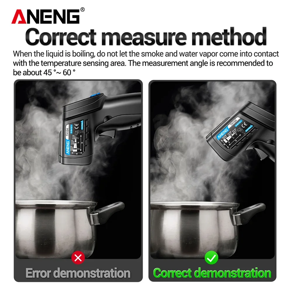 ANENG TH104 Termometer Inframe - Industrial Laser Thermometer Gun ulasan dan harga
