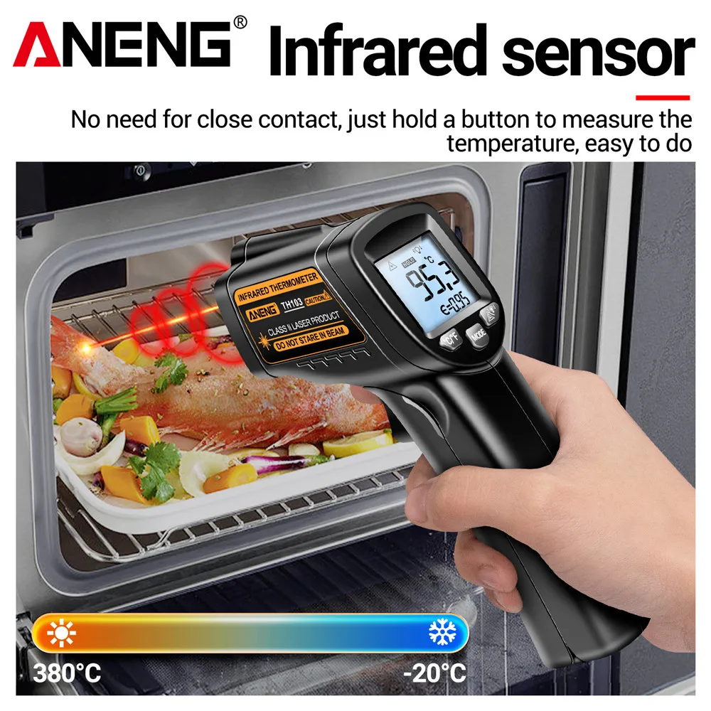 Pistol Pengukur Suhu Laser Inf - Industrial Laser Thermometer Gun ulasan dan harga