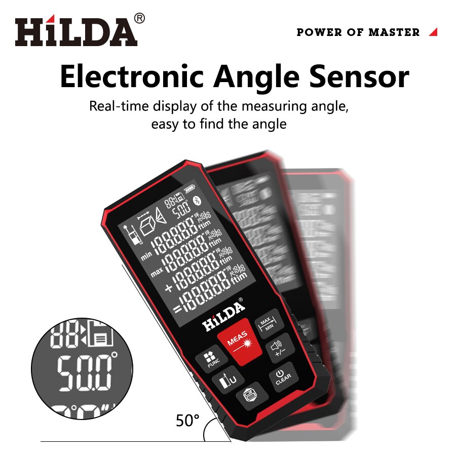 HILDA pengukur jarak Laser 50M - Industrial Laser Rangefinder ulasan dan harga