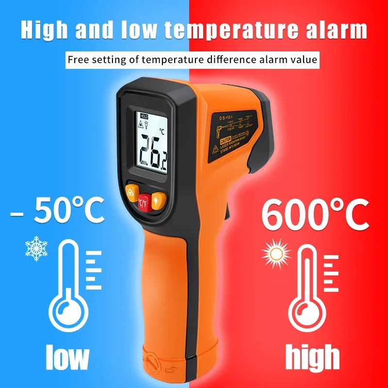 Termometer Inframerah Digital  - Industrial Laser Thermometer Gun ulasan dan harga