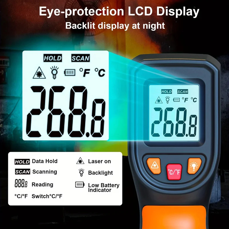 T600 T600A Termometer Inframer - Industrial Laser Thermometer Gun ulasan dan harga