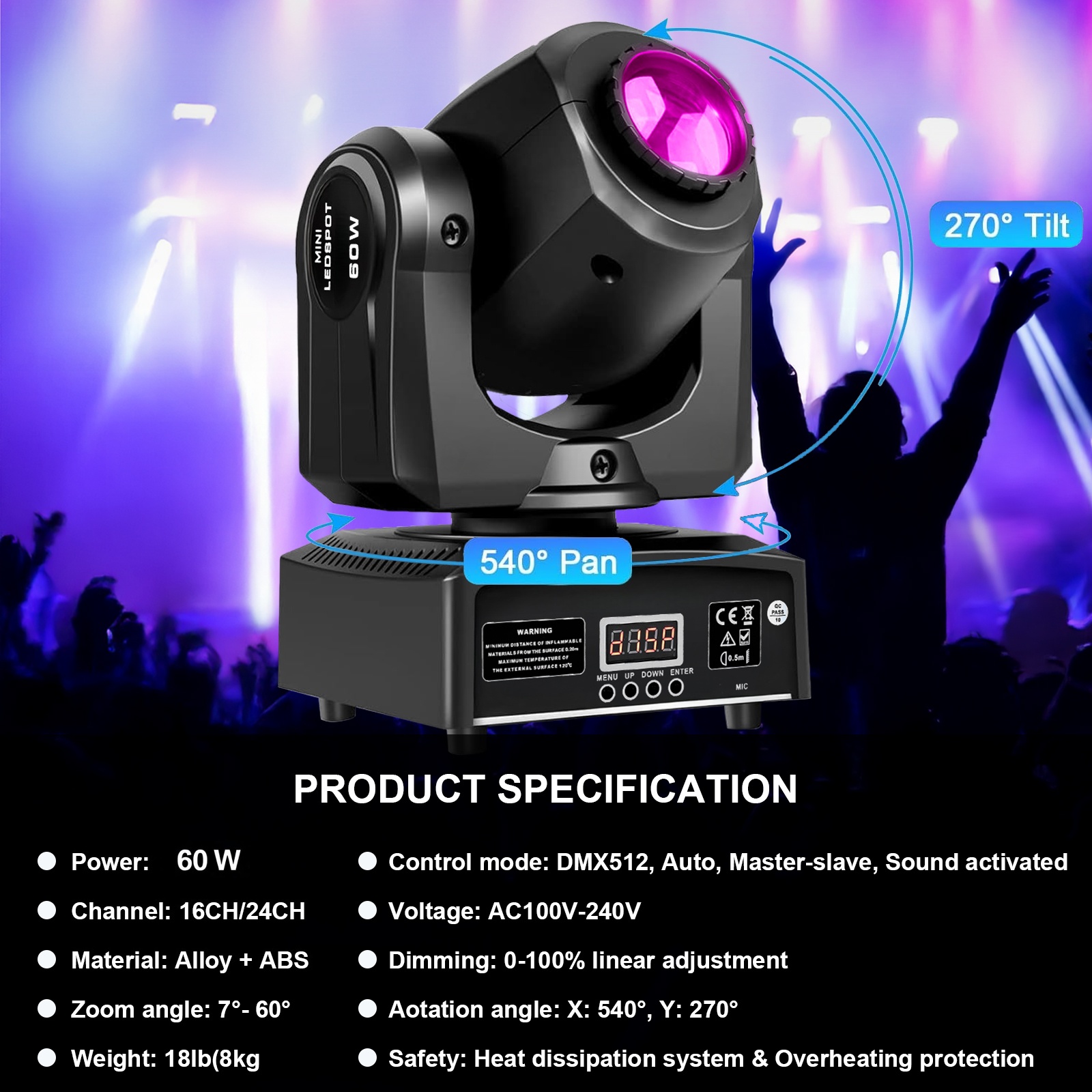 Lampu Led Mini 2 buah 60W, lam - Laser Power Supply 60W ulasan dan harga