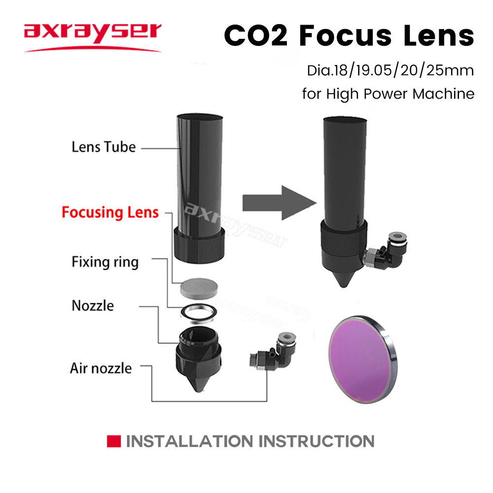 Axrayser lensa fokus CO2 CVD/P - Laser Focus Lens ulasan dan harga