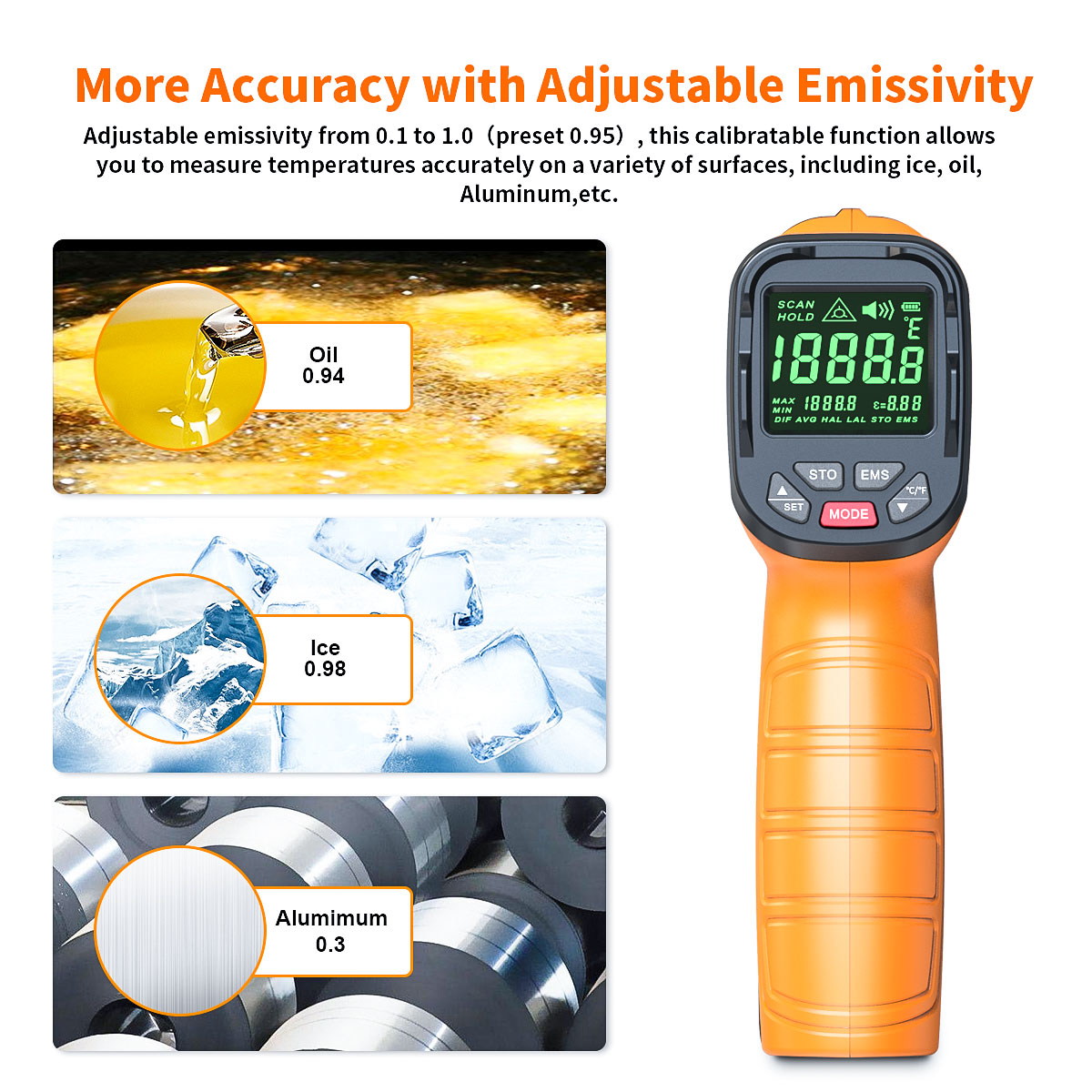 DT1000 DT1600 termometer infra - Industrial Laser Thermometer ulasan dan harga
