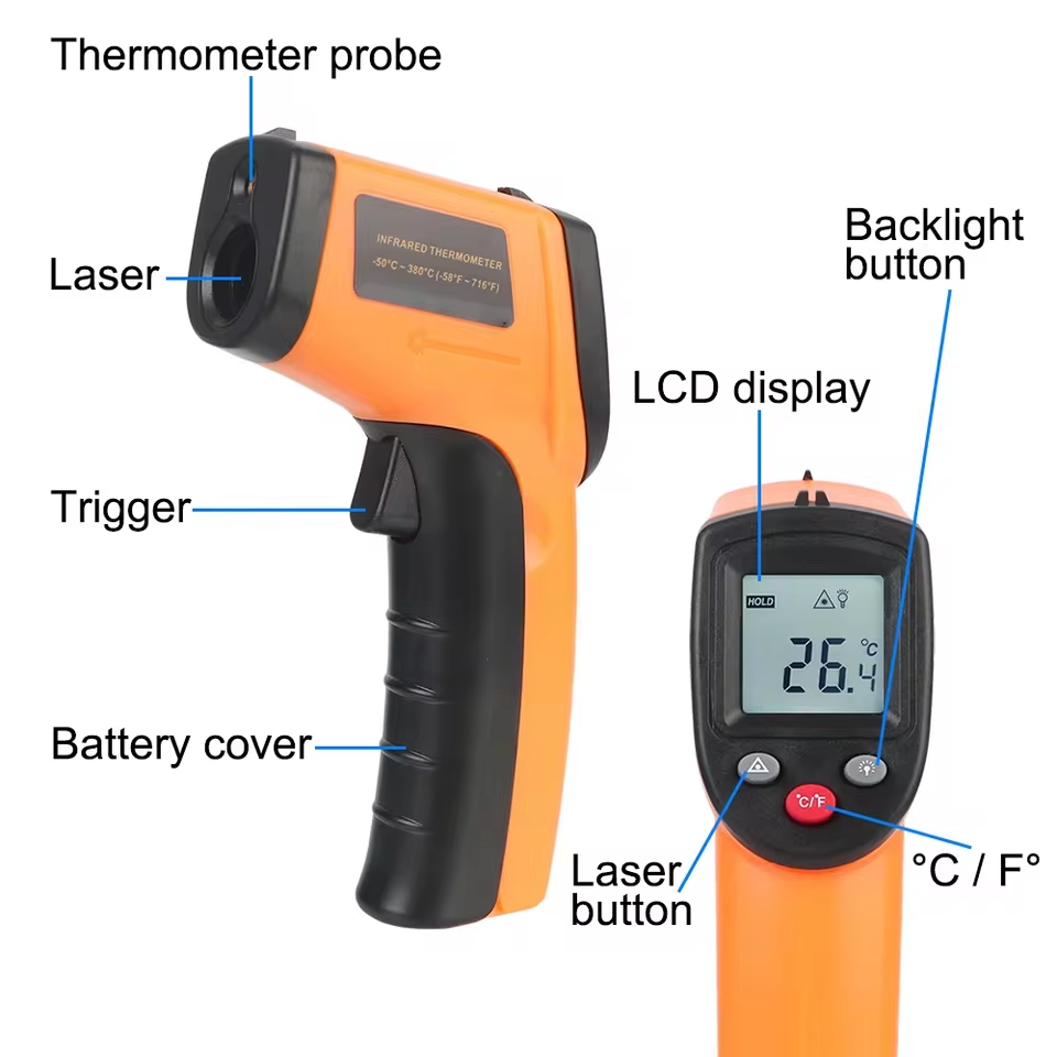 Pistol Termometer Inframerah D - Industrial Laser Thermometer ulasan dan harga