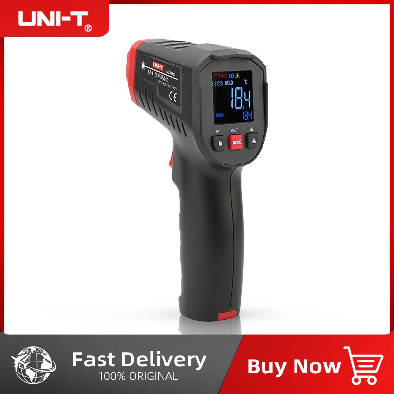 Termometer Digital UNI-T Non-k - Industrial Laser Thermometer Gun ulasan dan harga
