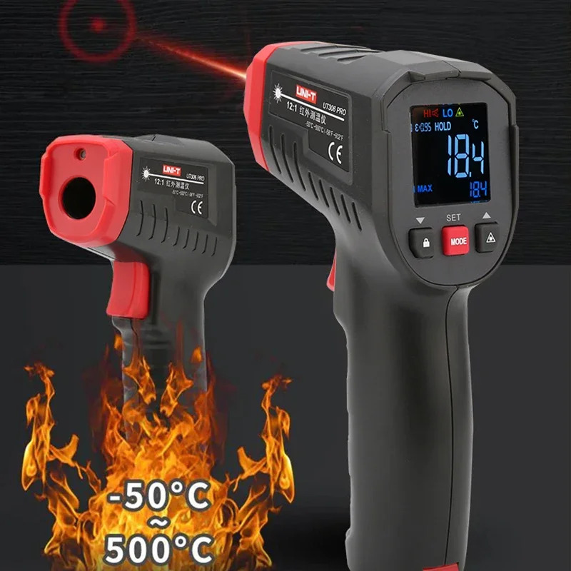 Termometer Digital UNI-T Non-k - Industrial Laser Thermometer Gun ulasan dan harga