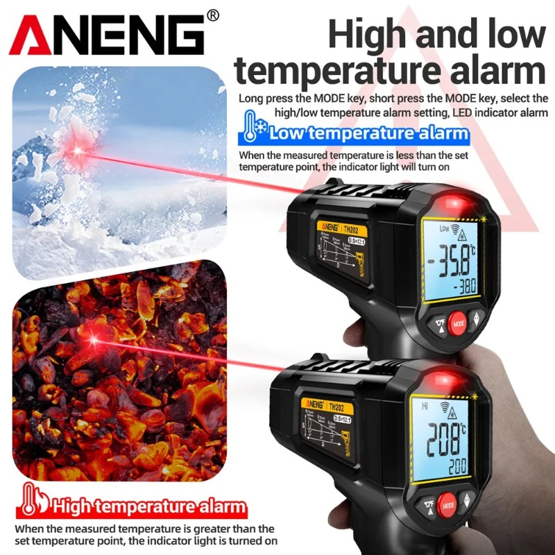 Termometer Inframerah Tanpa Se - Industrial Laser Thermometer Gun ulasan dan harga