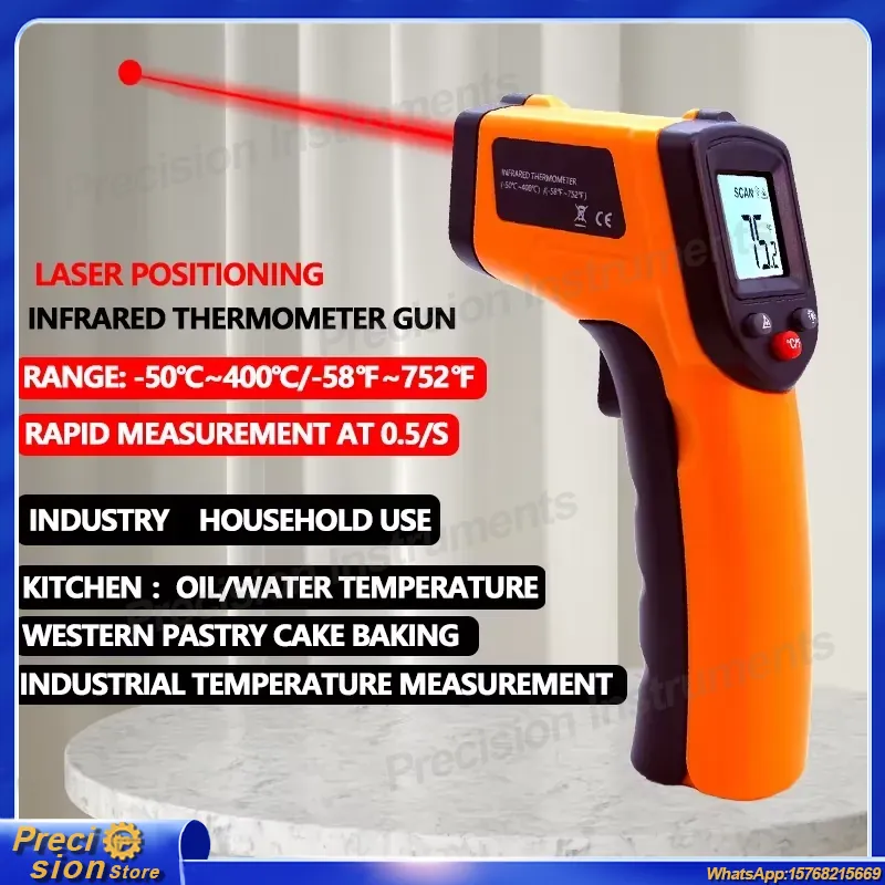 Termometer Inframerah Tanpa Ko - Industrial Laser Thermometer ulasan dan harga