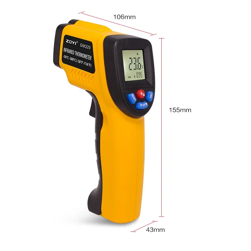 Termometer Inframerah Portabel - Industrial Laser Thermometer ulasan dan harga